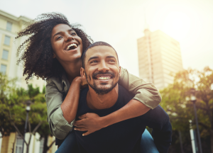 Couple happy about getting second credit card